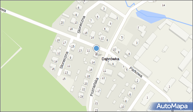 Dąbrówka, Poznańska, 12, mapa Dąbrówka