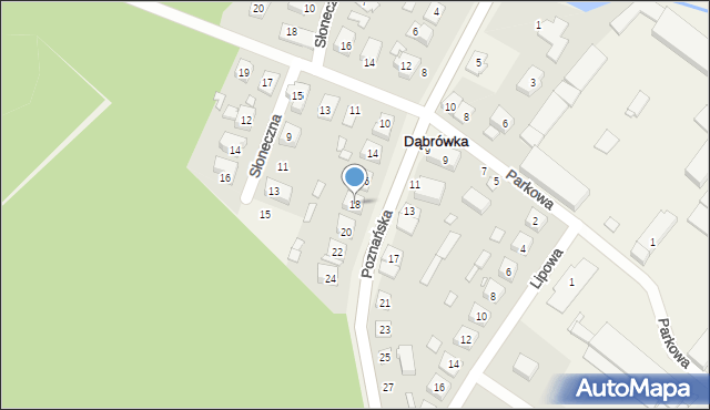 Dąbrówka, Poznańska, 18, mapa Dąbrówka