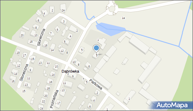 Dąbrówka, Poznańska, 3, mapa Dąbrówka