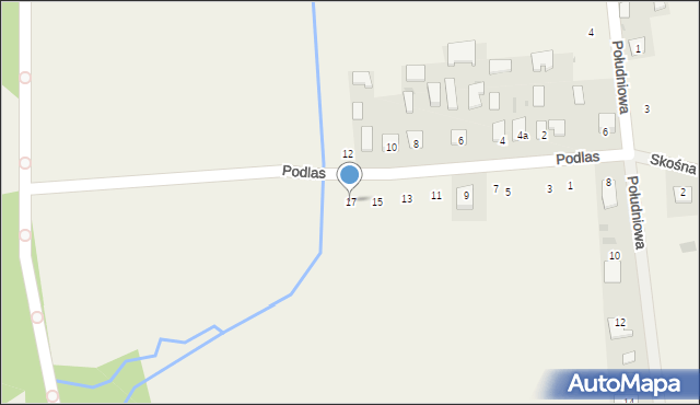 Dachnów, Podlas, 17, mapa Dachnów