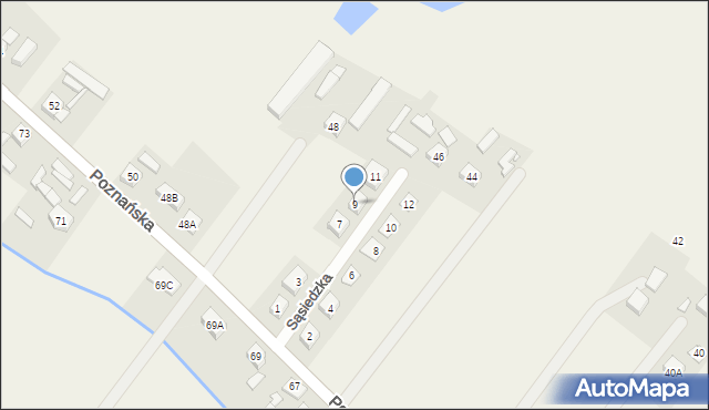 Dachowa, Poznańska, 46H, mapa Dachowa