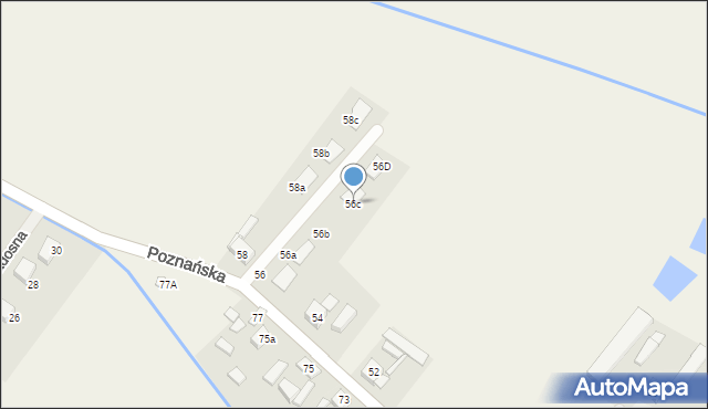 Dachowa, Poznańska, 56c, mapa Dachowa