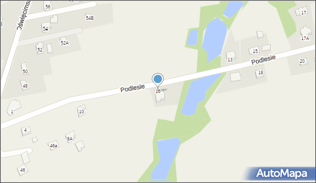 Dankowice, Podlesie, 16, mapa Dankowice