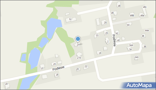 Dankowice, Podlesie, 17, mapa Dankowice