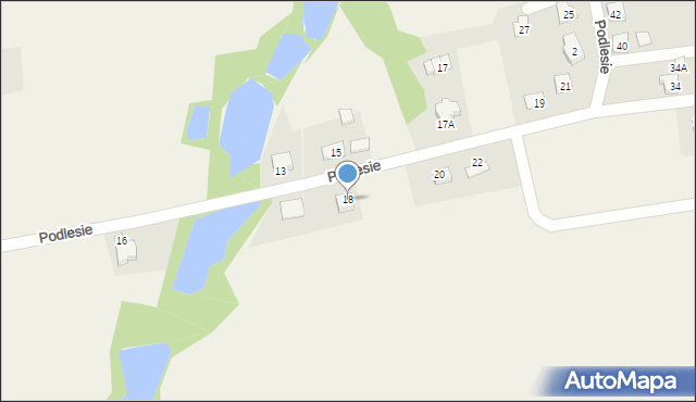 Dankowice, Podlesie, 18, mapa Dankowice