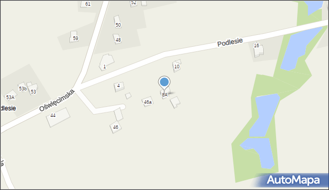 Dankowice, Podlesie, 8A, mapa Dankowice