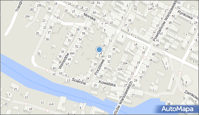 Darłowo, Pocztowa, 17, mapa Darłowo