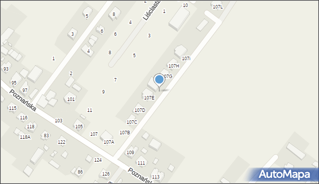 Daszewice, Poznańska, 107f, mapa Daszewice