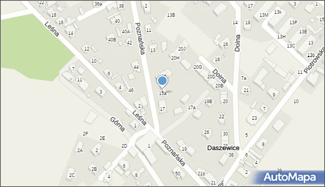 Daszewice, Poznańska, 15a, mapa Daszewice