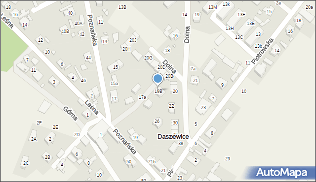 Daszewice, Poznańska, 19B, mapa Daszewice