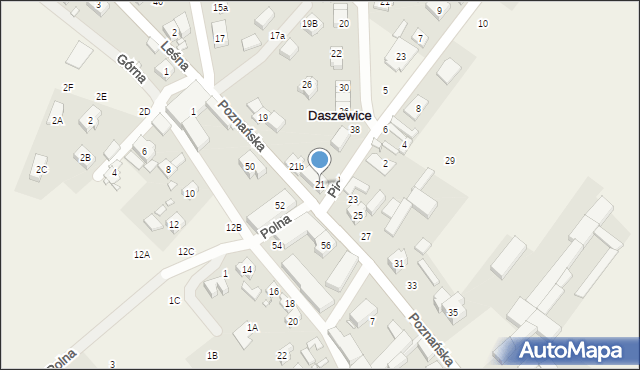 Daszewice, Poznańska, 21, mapa Daszewice