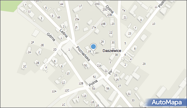 Daszewice, Poznańska, 21a, mapa Daszewice