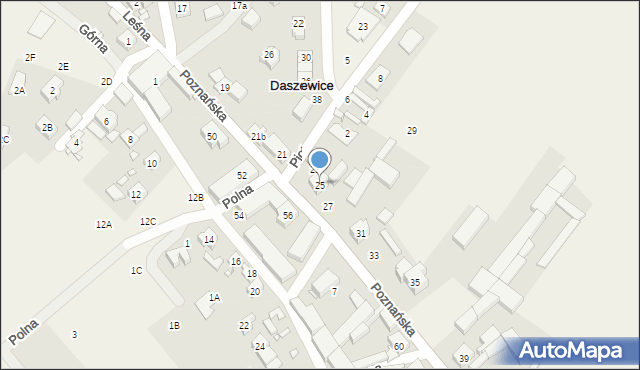 Daszewice, Poznańska, 25, mapa Daszewice