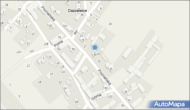 Daszewice, Poznańska, 31, mapa Daszewice