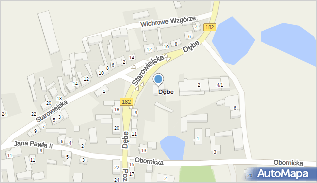 Dębe, Poznańska, 7, mapa Dębe