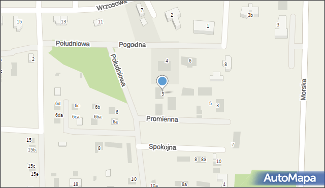 Dębki, Południowa, 3, mapa Dębki