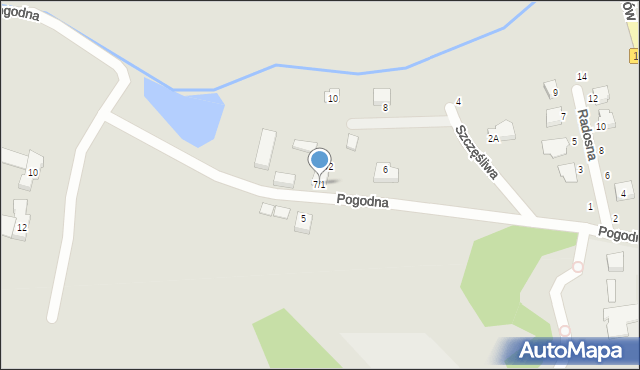 Dębno, Pogodna, 7/1, mapa Dębno