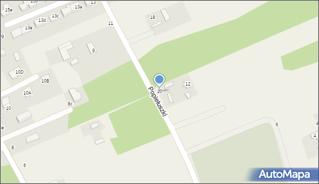 Długa Szlachecka, Popiełuszki Jerzego, bł. ks., 10, mapa Długa Szlachecka