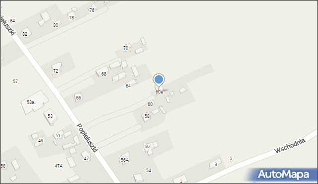 Długa Szlachecka, Popiełuszki Jerzego, bł. ks., 60a, mapa Długa Szlachecka