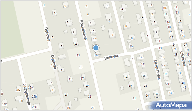 Długołęka, Południowa, 16, mapa Długołęka