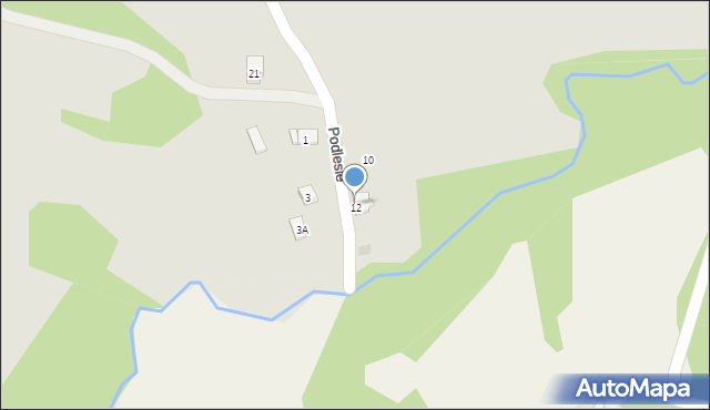 Dobczyce, Podlesie, 12, mapa Dobczyce