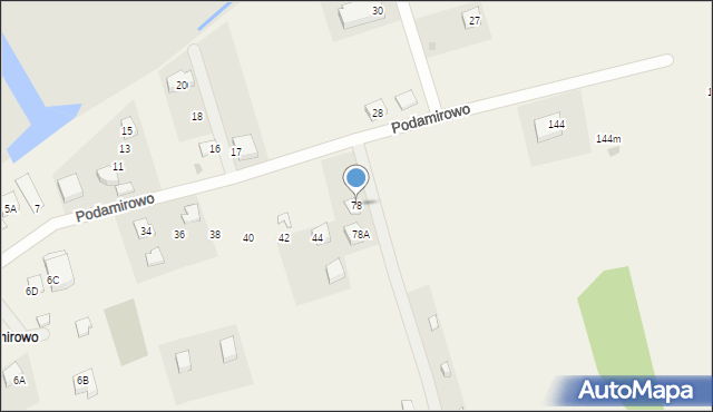 Dobiesławiec, Podamirowo, 78, mapa Dobiesławiec
