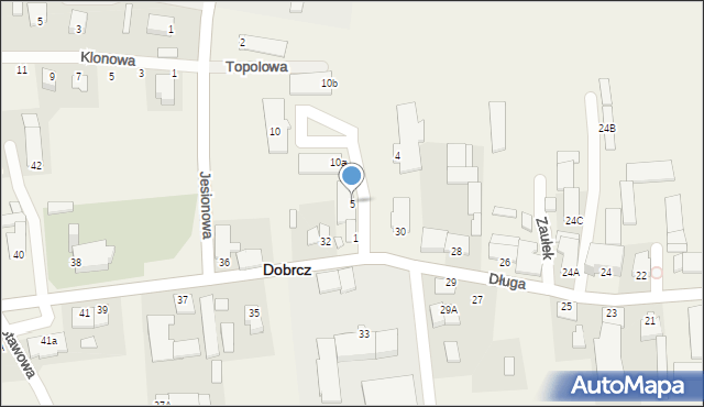 Dobrcz, Pocztowa, 5, mapa Dobrcz