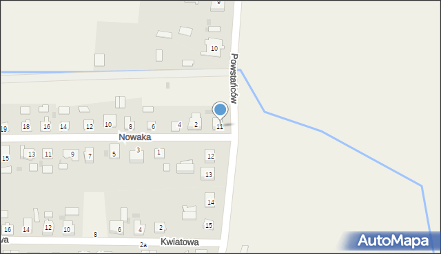 Dobre, Powstańców, 11, mapa Dobre