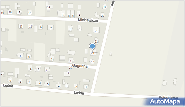 Dobre, Powstańców, 23, mapa Dobre