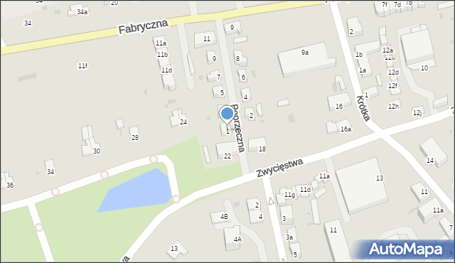 Dobre Miasto, Poprzeczna, 1, mapa Dobre Miasto