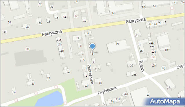 Dobre Miasto, Poprzeczna, 6, mapa Dobre Miasto