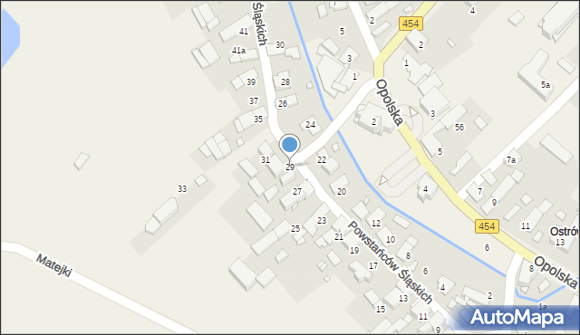 Dobrzeń Wielki, Powstańców Śląskich, 29, mapa Dobrzeń Wielki