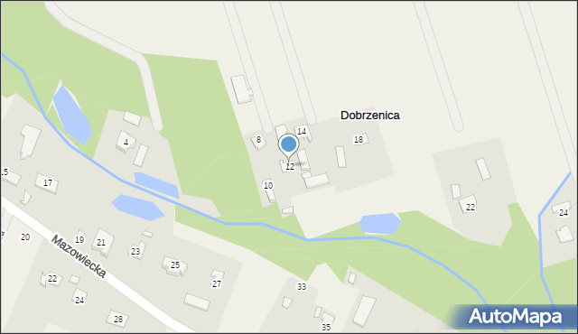 Dobrzenica, Poprzeczna, 12, mapa Dobrzenica