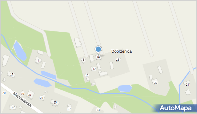 Dobrzenica, Poprzeczna, 14, mapa Dobrzenica