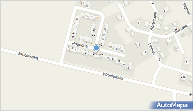 Dobrzykowice, Pogodna, 22, mapa Dobrzykowice