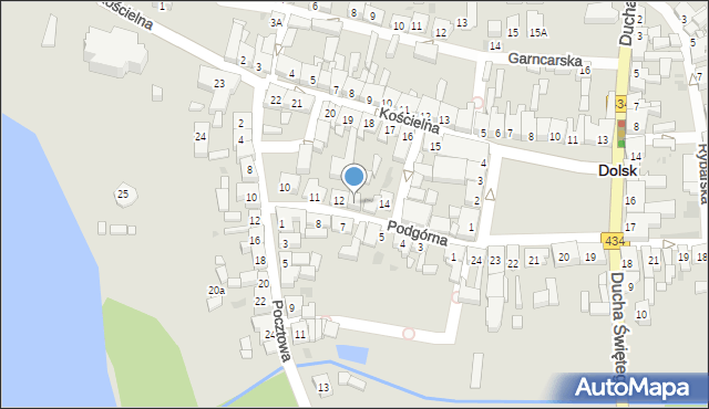 Dolsk, Podgórna, 13, mapa Dolsk