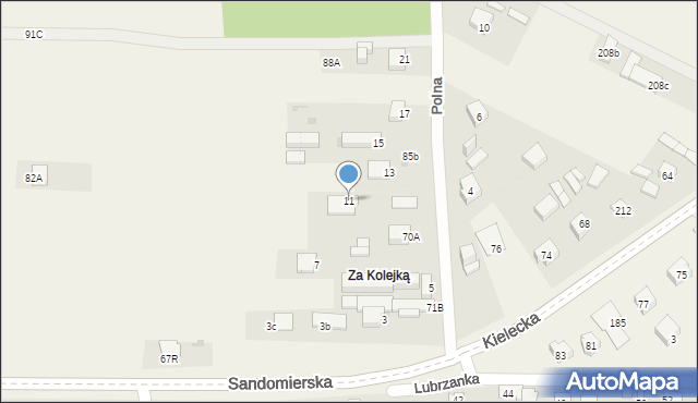 Domaszowice, Polna, 11, mapa Domaszowice
