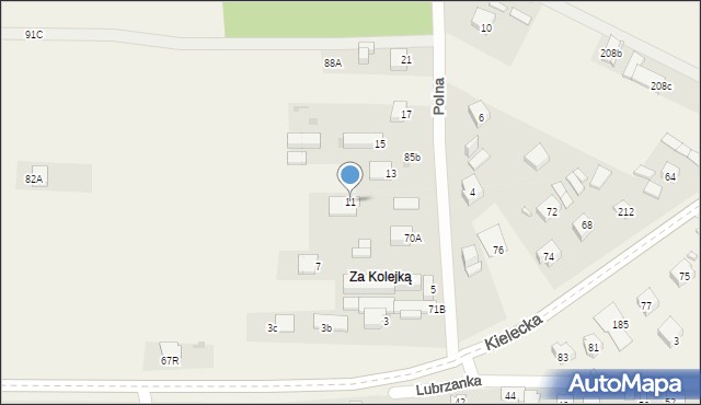 Domaszowice, Polna, 11, mapa Domaszowice