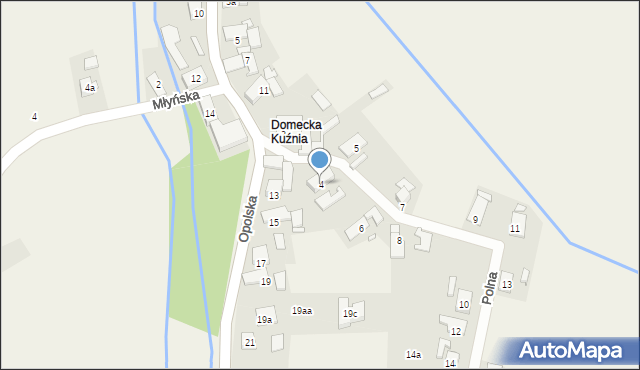 Domecko, Polna, 4, mapa Domecko