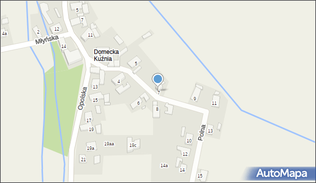Domecko, Polna, 7, mapa Domecko