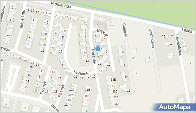 Dopiewiec, Poranek, 9, mapa Dopiewiec