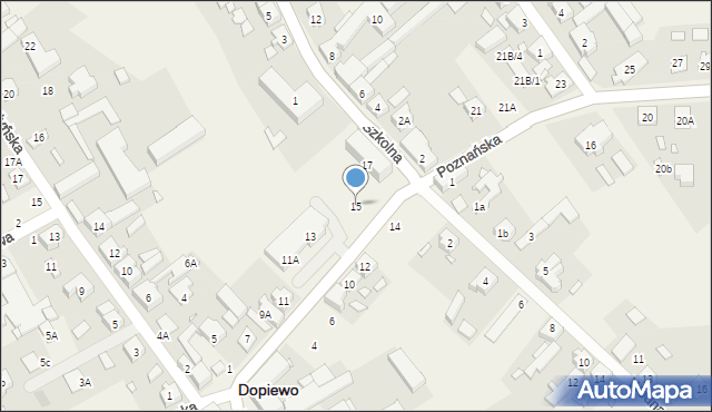 Dopiewo, Poznańska, 15, mapa Dopiewo