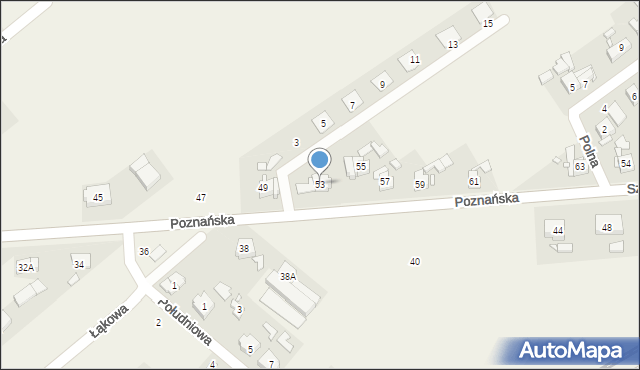 Dopiewo, Poznańska, 53, mapa Dopiewo