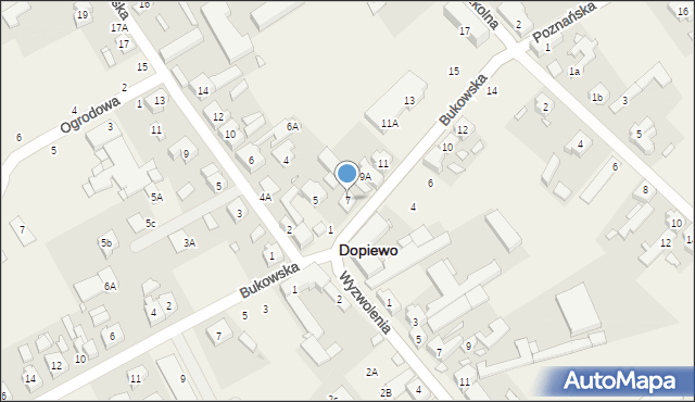 Dopiewo, Poznańska, 7, mapa Dopiewo
