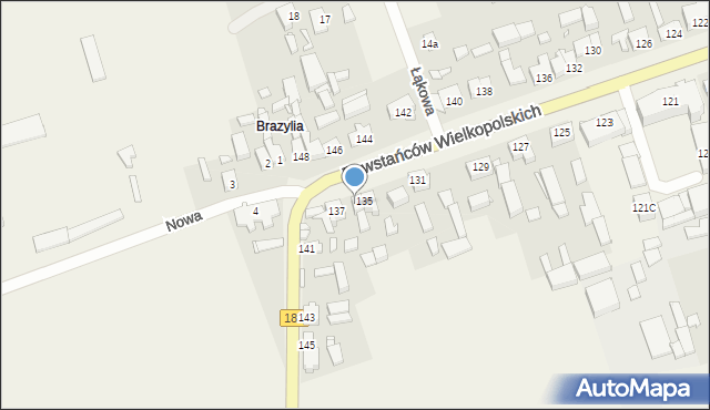 Drawsko, Powstańców Wielkopolskich, 135a, mapa Drawsko