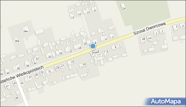 Drawsko, Powstańców Wielkopolskich, 17, mapa Drawsko