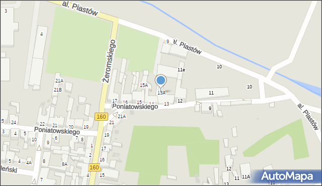Drezdenko, Poniatowskiego, 13A, mapa Drezdenko