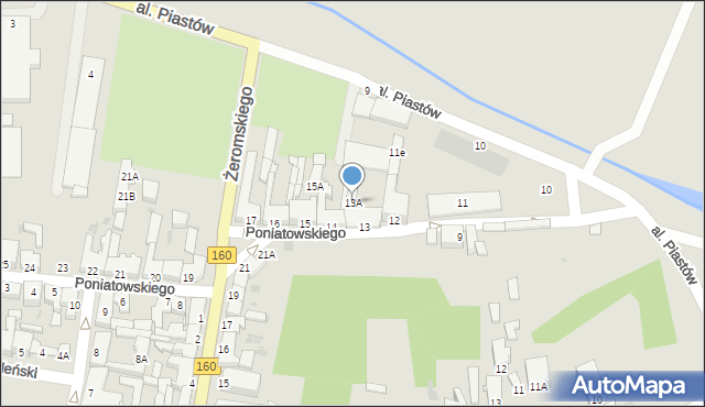 Drezdenko, Poniatowskiego, 13A, mapa Drezdenko