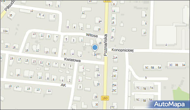 Drezdenko, Poznańska, 20, mapa Drezdenko