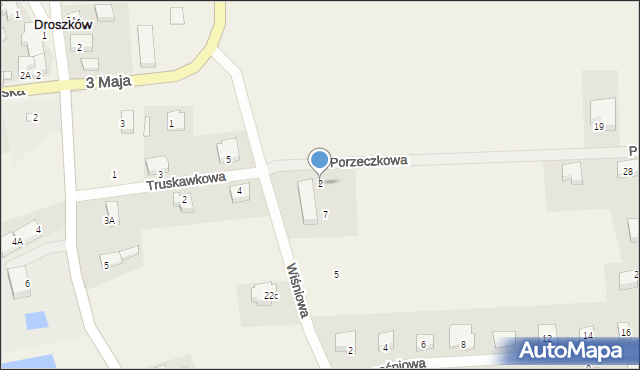 Droszków, Porzeczkowa, 2, mapa Droszków